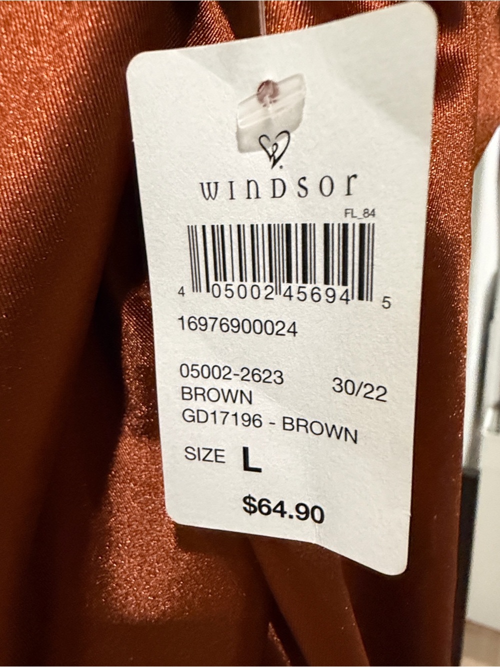 Windsor Satin Cowl-Neck Maxi Dress in Brown - Picture 4 of 4